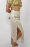 LEILA LINEN MIDI SKIRT