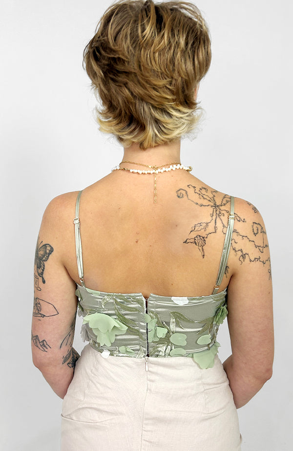 MIA EMBROIDERED CROP